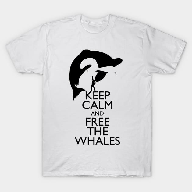 Free The Whales T-Shirt by Fishwhiskerz